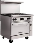 image of Vulcan 36S-6BN 36" Natural Gas Restaurant Range w/ (6) Burners, (1) Standard Oven, 215.000 BTU