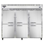 image of Continental Refrigerator 3RRFENSSHD 85" 3-Section Reach-In Refrigerator/Freezer Combo w/ 6 Half Solid Doors