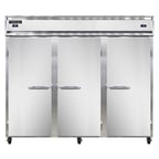 image of Continental Refrigerator 3RRFEN 85" 3-Section Reach-In Refrigerator/Freezer Combo w/ 3 Solid Doors