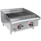 image of Star 6124RCBF 24" Countertop Gas Radiant Charbroiler w/ (2) Burners, 70.000 BTU