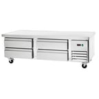 image of Arctic Air ARCB72 74" 4 Drawers Refrigerated Chef Base with Marine Edge Top, 6 Full Size Pans - Open box