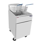 image of Atosa USA ATFS-75-NG 21" Floor Model Natural Gas Fryer, 75 lbs - Open box
