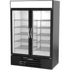 image of Beverage Air MMR49HC-1-B 52" Two Section Merchandiser Refrigerator with Glass Door, 46.15 cu. ft. - Open Box