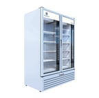image of Beverage Air MT53-1W 54" White Refrigerated Glass Door Merchandiser - Open box