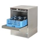 image of CMA Dishmachines UC65E 24" Undercounter Dishwasher, 30 Racks/Hr - 20 Gal/Hr-High Temp Electric Tank Heat w/ Booster-14" Door Clearance - Open box
