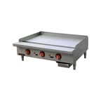 image of Sierra SRTG-36 36" Countertop Gas Griddle with Thermostatic Controls, 3/4" Thick Plate - Open box