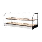 image of Skyfood FWDC2-43-8P 43-5/16" Countertop Food Warmer Display Case, (2) Shelves, Stainless Steel & Aluminum Exterior  - Open box