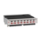 image of Wolf ACB47 46" Countertop Heavy Duty Gas Radiant Charbroiler w/ (8) Burners, 136.000 BTU