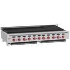 image of Wolf ACB60 62" Countertop Heavy Duty Gas Radiant Charbroiler w/ (11) Burners, 187.000 BTU
