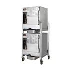 image of AccuTemp E62083E100 DBL Electric Boilerless Convection Steamer w/ 2 Compartments,12 Pans, 10kW, 208v/3ph 
