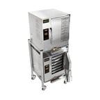 image of AccuTemp E64803E140 DBL Electric Boilerless Convection Steamer w/ 2 Compartments, 12 Pans, 14kw, 480v/3ph