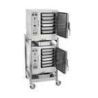 image of AccuTemp S64803D140 DBL Electric Boilerless Convection Steamer w/ 2 Compartments, 12 Pan, Vacuum Technology