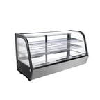 image of Black Diamond BDRCTD-200 48" Full Service Countertop Refrigerated Display Case with Sliding Glass Door, 2 Shelves - 7 cu. ft. / 340 w