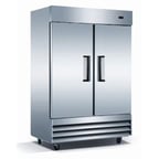 image of Adcraft GRFZ-2D 54" Two Section Reach-In Freezer w/ 2 Solid Doors, Bottom Mount, 48 cu.ft.