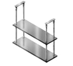 image of Advance Tabco DCM-18-60 Stainless Steel Ceiling Mounted Double Shelf - 60"L x 18"D