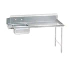 image of Advance Tabco DTS-S70-96R-X 95" Straight Soiled Dishtable w/ Right Table, Pre-Rinse Sink, 10.5" Backsplash