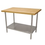 image of Advance Tabco H2S-367 84" Wood Top Work Table