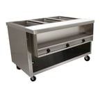 image of Advance Tabco HDSW-3-240-BS 47" Heavy Duty Hot Food Table, (3) Sealed Wells 