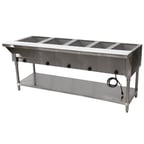 image of Advance Tabco HF-5E-240 77" Electric Hot Food Table, (5) Open Wells 