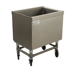 image of Advance Tabco SCI-MIC-24 Stainless Steel Portable Ice Bin, 100 lb, Silver
