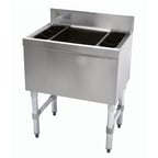 image of Advance Tabco SLI-12-36-7-X 36" Stainless Steel Underbar Ice Bin with 7-Circuit Cold Plate