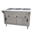 image of Advance Tabco SW-3E-240-DR 47" Electric Hot Food Table, (3) Sealed Wells 