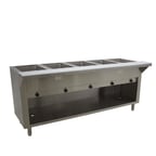 image of Advance Tabco SW-5E-240-BS 77" Electric Hot Food Table, (5) Sealed Wells