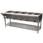 image of Advance Tabco SW-5E-240 77" Electric Hot Food Table, (5) Sealed Wells