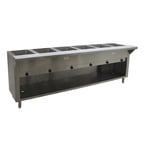 image of Advance Tabco SW-6E-240-BS 93" Electric Hot Food Table, (6) Sealed Wells