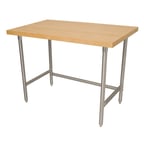 image of Advance Tabco TH2S-367 84" Wood Top Work Table