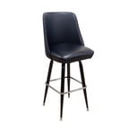 image of AAA Furniture Wholesale 104-31/BUCKET Bar Stool with Upholstered Bucket Seat, Black