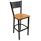 image of AAA Furniture Wholesale 317BS WS-BLK Bar Stool, Black
