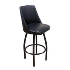 image of AAA Furniture Wholesale SRB-316/BUCKET Bar Stool with Upholstered Bucket Seat, Black