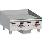 image of Wolf AGM24 24" Countertop Manual Gas Griddle, 1" Steel Plate, 54.000 BTU