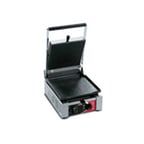 image of Alfa International ELIO R 15" Mini Sandwich Panini Grill w/ Timer, Cast Iron Grooved Plates, 120V