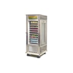 image of Alluserv AC10 One Section Air Curtain Refrigerator w/ 270° Swing Solid Door, Stainless Steel, (10) 18" x 26" or (20) 14" x 18" Tray Capacity