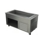 image of Alluserv ACF9C6 94" Evolution Series Recessed Cold Food Counter w/ Enclosed Base, (6) Pan