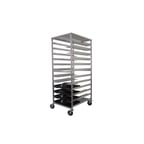 image of Alluserv AURSC24 24 Tray Mobile Aluminum Value Line Room Service Tray Cart