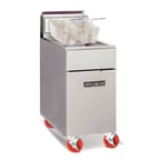 image of American Range AF-25 Full Pot Floor Model Gas Fryer w/ 30-lb Capacity, Thermostat Control