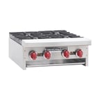 image of American Range ARHP-24-4 24" Countertop Gas Hotplate with (4) Burners, Manual Controls, 128.000 BTU