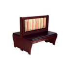 image of American Tables & Seating AWD-48W 60"L Double Plain Back, Wood Platform Booth, 42" Height
