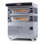 image of AMPTO AMALFI B2X 52" Electric Pizza Oven, Double Deck, (12) 12" or (4) 18" Pizza Capacity