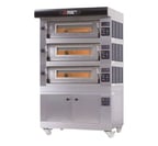 image of AMPTO AMALFI B3X 52" Electric Pizza Oven, Triple Deck, (18) 12" or (6) 18" Pizza Capacity