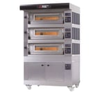 image of AMPTO AMALFI C3 52" Electric Pizza Oven, Triple Deck, (27) 12" or (12) 18" Pizza Capacity