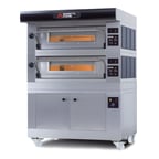 image of AMPTO AMALFI D2 60" Electric Pizza Oven, Double Deck, (24) 12" or (10) 18" pizza capacity