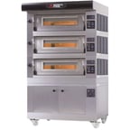 image of AMPTO AMALFI D3 60" Electric Pizza Oven, Triple Deck, (36) 12" or (15) 18" pizza capacity