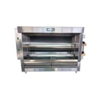 image of AMPTO FRG2VE Rotisserie Gas Oven w/ 2 Spits, Sliding Doors, 8-Chicken Capacity