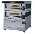 image of AMPTO P110G A2X 58" Double Deck Gas Pizza Oven 