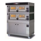 image of AMPTO P120E A2PAS-30 63" Electric Double-Deck Bakery Oven w/ 20 Customizable Programs