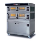 image of AMPTO P120E A2PAS 63" Electric Double-Deck Bakery Oven w/ 20 Customizable Programs